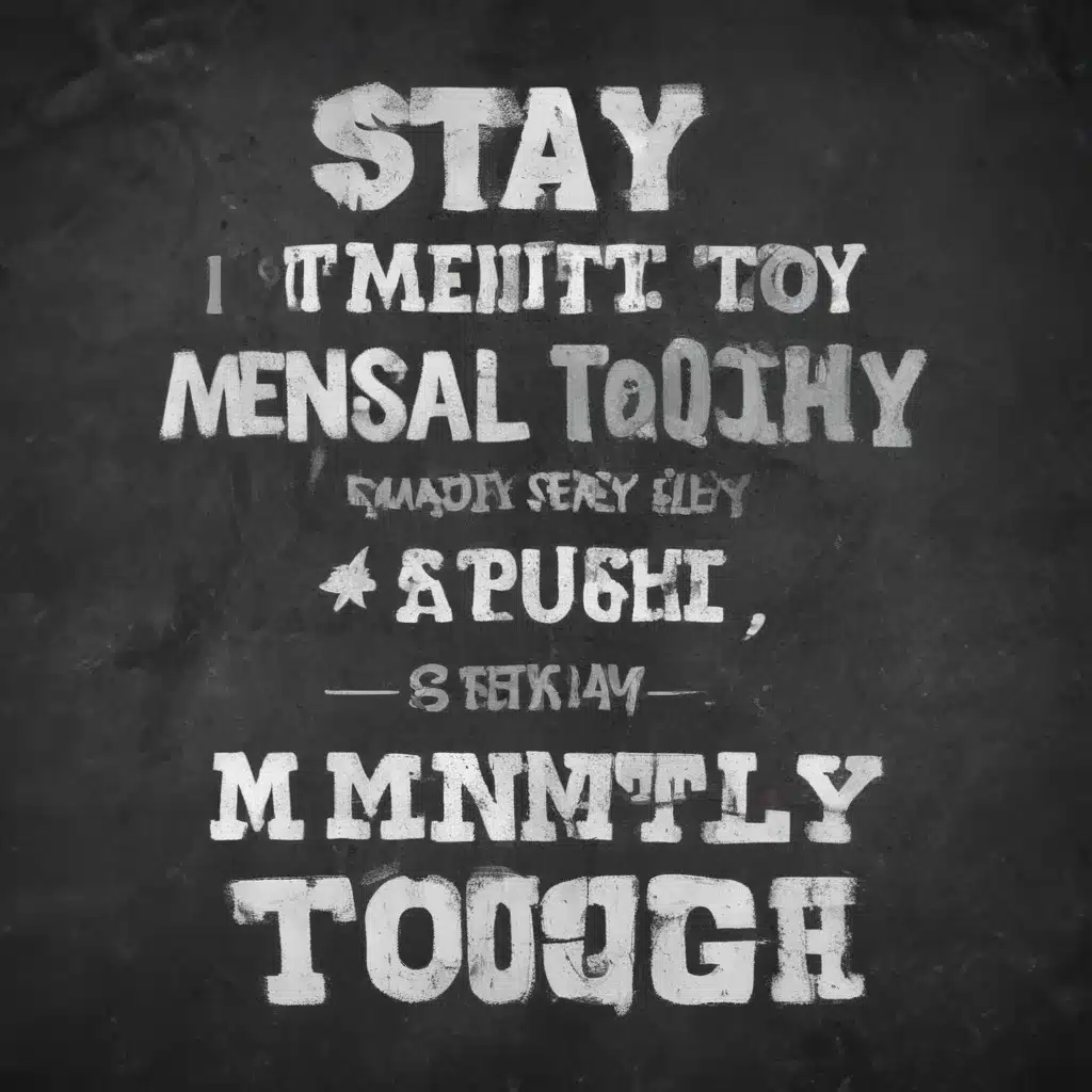 Stay Mentally Tough