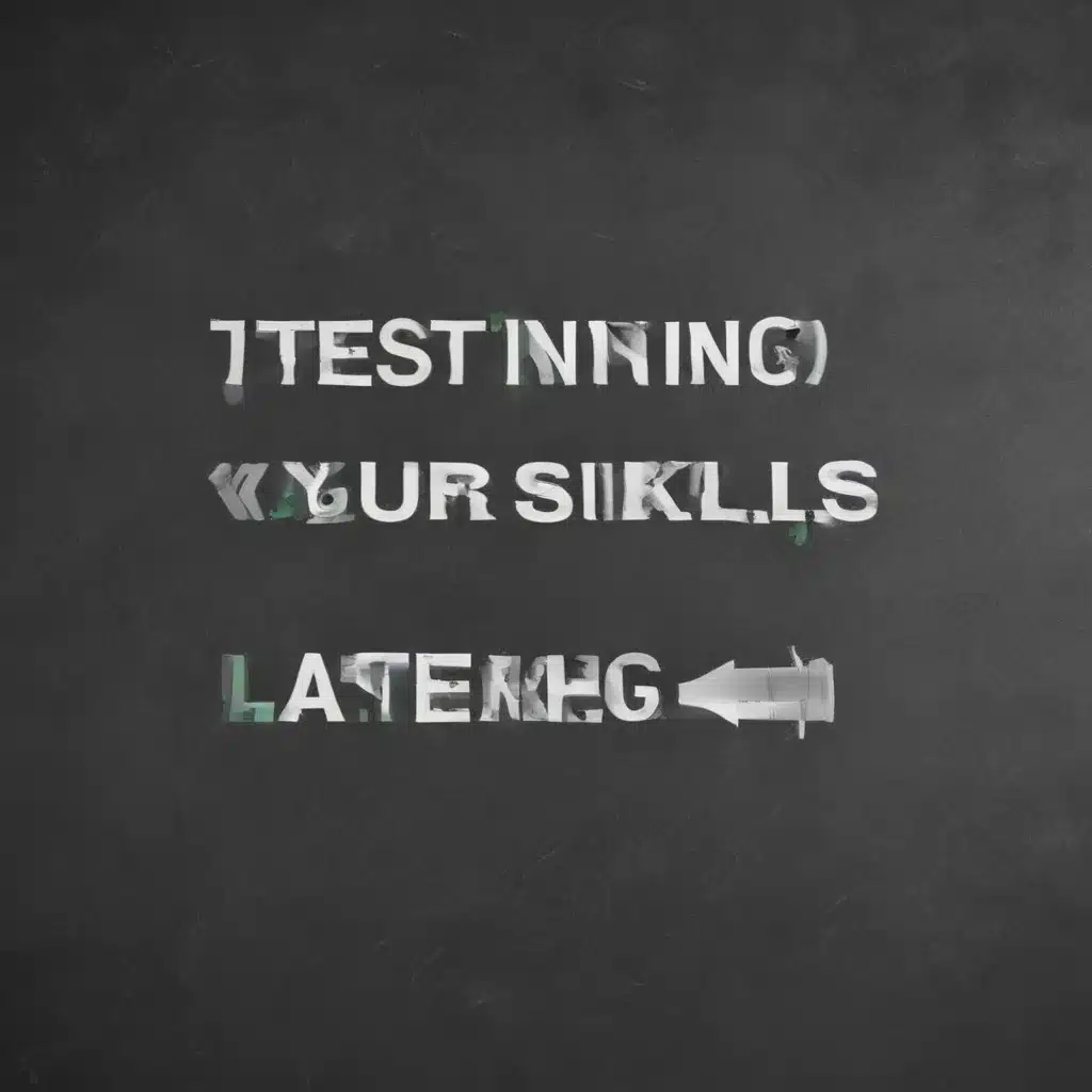Testing Your Skills